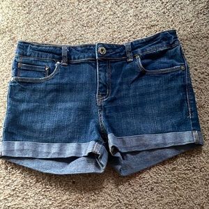 blue jean shorts